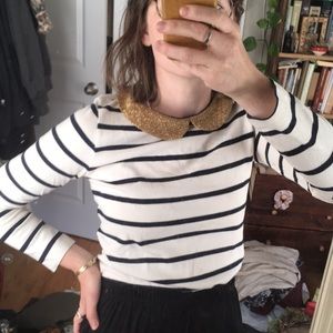 Boden Peter Pan collar top 🌸🤓